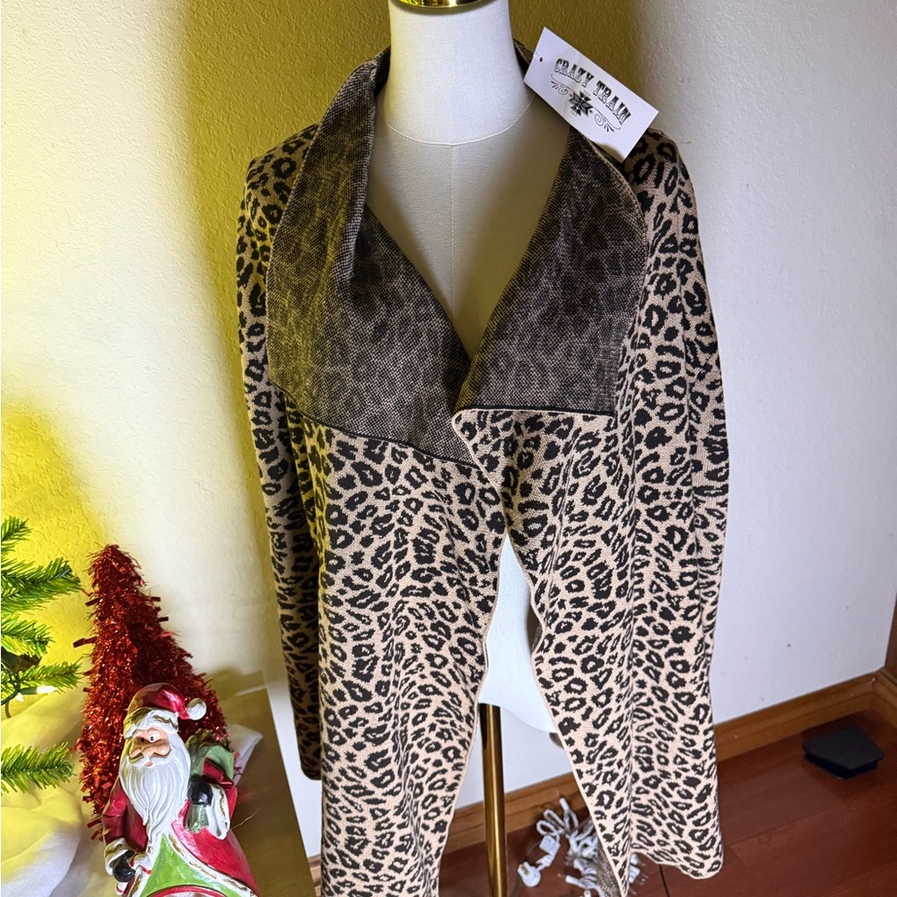 Crazy Train Leopard Print Cardigan